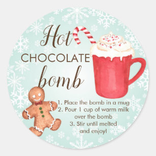 Warmtechocolaatbom Ronde Sticker