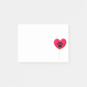 Warmtekaartballon met een dubbele wand post-it® notes
