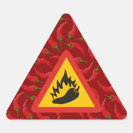 Warmtepepergevarenbord Driehoek Sticker