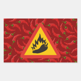 Warmtepepergevarenbord Rechthoekige Sticker