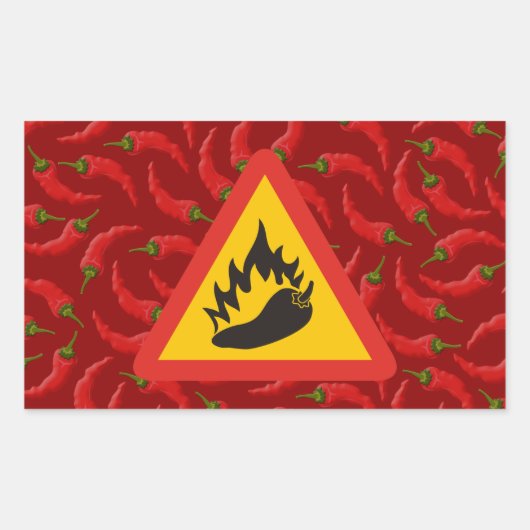 Warmtepepergevarenbord Rechthoekige Sticker (Voorkant)