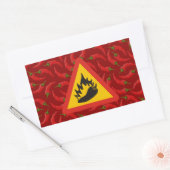 Warmtepepergevarenbord Rechthoekige Sticker (Envelop)