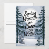 Warmth and Cheer Holiday - Kerst Kaart (Voorkant / Achterkant)