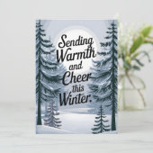 Warmth and Cheer Holiday - Kerst Kaart (Staand voorkant)