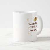 Warmth and Comfort | Cozy Christmas Mug  Extra Grote Beker (Voorkant rechts)