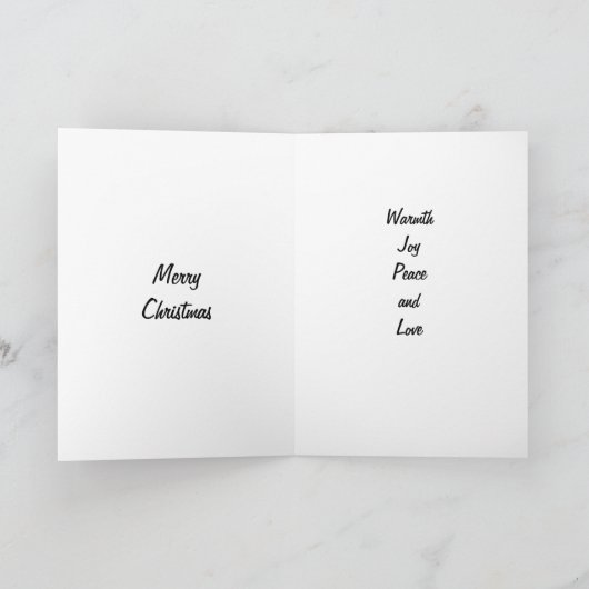 WARMTH, JOY, HOUD VAN CHRISTMAS FEESTDAGEN KAART (Binnen)