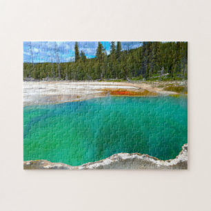 Warmwaterbronnen Yellowstone. Legpuzzel