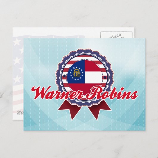 Warner Robins, GA Briefkaart (Voorkant / Achterkant)