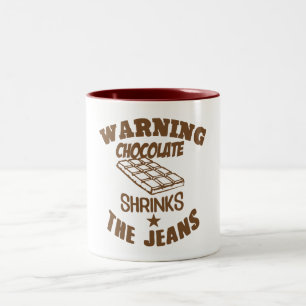 warning chocolate shrinks jeans cithumour tweekleurige koffiemok
