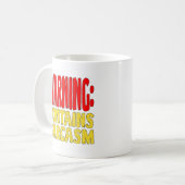 Warning Contains Sarcasm Funny Witty Humor. Koffiemok (Voorkant links)