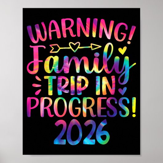 Warning Family Trip In Progress 2026  Poster (Voorkant)