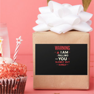 Warning I Am Falling For You Cool Statement Rechthoekige Sticker