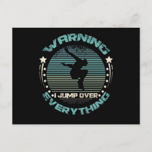 Warning I Jump Over Everything Park Briefkaart