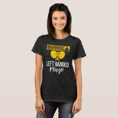 Warning left handed Player Table Tennis T-shirt (Voorkant volledig)