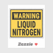 Warning Liquid Nitrogen  Sticker (Vel)