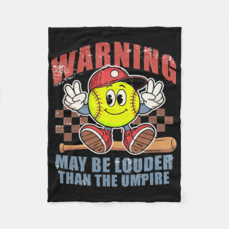 Warning May Be Louder Than The Umpire Game Day Sof Fleece Deken