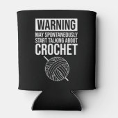 Warning - May Start Talking About Crochet Blikjeskoeler (Achterkant)