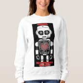 Warning: May Talk About AI White Sweatshirt (Devant)