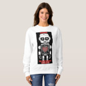 Warning: May Talk About AI White Sweatshirt (Voorkant volledig)