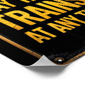 Warning_ May Talk Trains _ Funny Model Train Sayin Poster (Hoek)