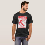 Warning No Elbowing Allowed Sign Basketball T-shirt (Voorkant volledig)