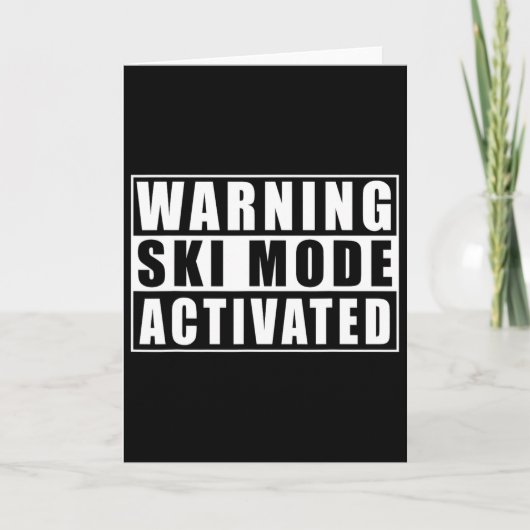Warning Ski Mode Activated  Kaart (Voorkant)