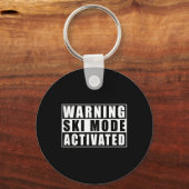 Warning Ski Mode Activated  Sleutelhanger (Voorkant)