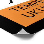 Warning Temperamental Ukulele Player Poster (Coin)