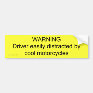 WARNINGDrivier wordt gemakkelijk afgeleid door een Bumpersticker
