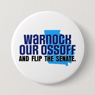 Warnock Our Ossoff Ronde Button 7,6 Cm