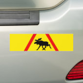 Warnung vor dem Elch Bumpersticker (Op auto)
