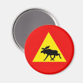 Warnung vor dem Elch Magneet (Voorkant / Achterkant)