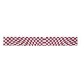 Warped Burgundy Red White Checkered Lint (Voorkant)