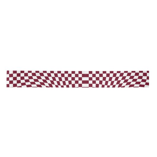 Warped Burgundy Red White Checkered Lint (Voorkant)