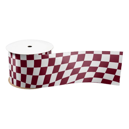 Warped Burgundy Red White Checkered Lint (Spoel)