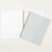 Warped Check Retro Checkerboard Soft Pastel Planner (Display)