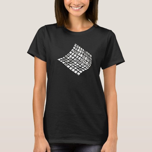 Warped Lines Sudoku Grid T-shirt (Voorkant)