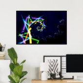 warpsnelheid neon 2 poster (Thuiskantoor)