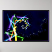 warpsnelheid neon 2 poster (Voorkant)