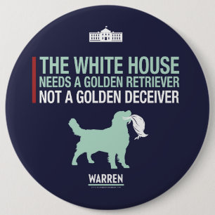 Warren 2020 - Bailey - Golden Retriever Ronde Button 6,0 Cm