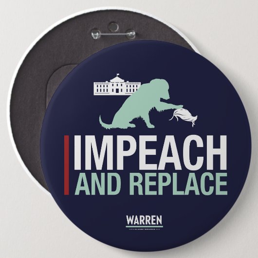 Warren 2020 - Bailey - Impeach & Replace Ronde Button 6,0 Cm (Voorkant /achterkant)