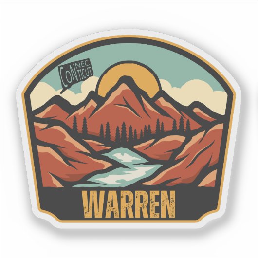 Warren, Connecticut Sticker (Voorkant)