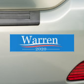 Warren for President, 2020, klassiek Bernie blue Bumpersticker (Op auto)