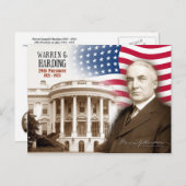 Warren G. Harding - 29e President van de VS Briefkaart (Voorkant / Achterkant)