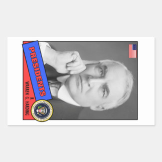 Warren G. Harding Baseball Card Rechthoekige Sticker