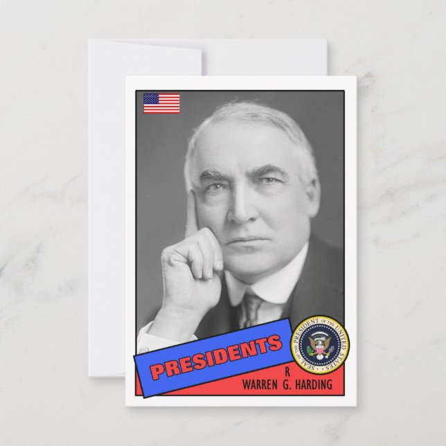 Warren G. Harding-honkaarten (Voorkant)