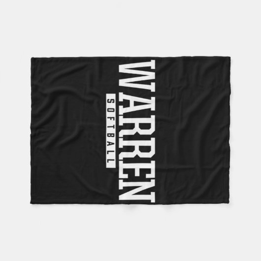 Warren High School Softll  Fleece Deken (Voorkant (Horizontaal))