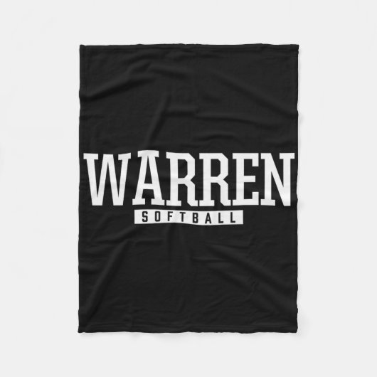 Warren High School Softll  Fleece Deken (Voorkant)