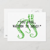Warren is dood H. P. Lovecraft Briefkaart (Voorkant / Achterkant)