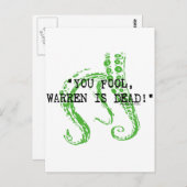 Warren is dood H. P. Lovecraft Briefkaart (Voorkant / Achterkant)